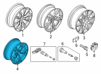 OEM BMW X3 DISK WHEEL, LIGHT ALLOY, IN Diagram - 36-11-8-095-560