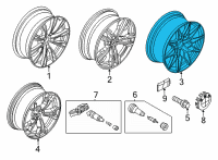 OEM BMW X4 DISC WHEEL LA JET BLACK SOLI Diagram - 36-11-9-501-479