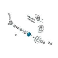 OEM 1998 Toyota Tacoma Front Hub Diagram - 43502-35160