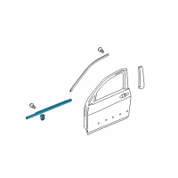 OEM 2013 Acura TL Molding, Right Front Door Diagram - 72410-TK4-A02