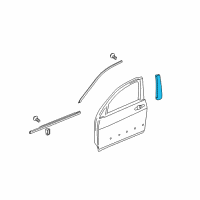 OEM 2013 Acura TL Garnish, Left Front Door Center Pillar (Black Gloss 80) Diagram - 72470-TK4-A01ZA