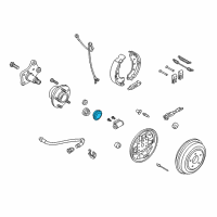 OEM 2000 Ford Contour Axle Nut Cap Diagram - F5RZ-1131-A