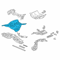 OEM 2018 Acura RLX Panel Set, Rear Floor Diagram - 04655-TY2-A00ZZ