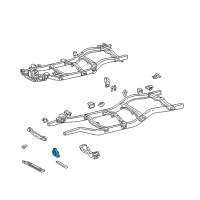 OEM Toyota Tacoma Bracket Sub-Assy, Strut Bar, LH Diagram - 57108-35091