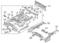 OEM Kia Seltos Panel Assembly-Rear FLOO Diagram - 65510Q5000