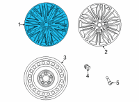 OEM Kia Cadenza Wheel Assembly-Aluminium Diagram - 52910F6610