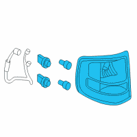 OEM 2009 Ford Explorer Sport Trac Tail Lamp Assembly Diagram - 8A2Z-13405-A