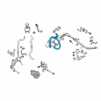 OEM 2016 Infiniti Q70 Power Steering Pressure Hose & Tube Assembly Diagram - 49720-1MC1A