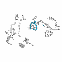 OEM 2013 Infiniti M56 Power Steering Pressure Hose & Tube Assembly Diagram - 49720-1MC1A