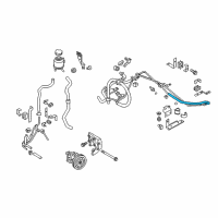 OEM 2018 Infiniti Q70 Power Steering Return Hose Diagram - 49725-1MA4B