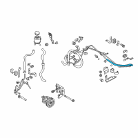 OEM Infiniti Q70 Power Steering Return Hose Diagram - 49725-1MA4B