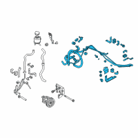 OEM 2017 Infiniti Q70 Power Steering Hose & Tube Set Diagram - 49710-1MC2A