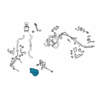 OEM 2017 Infiniti Q70 Power Steering Pump Assembly Diagram - 49110-1MC0A