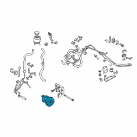 OEM 2016 Infiniti Q70 Power Steering Pump Assembly Diagram - 49110-1MC0A