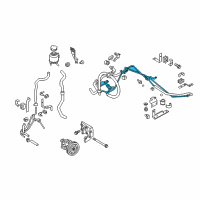OEM 2012 Infiniti M56 Power Steering Tube Assembly Diagram - 49726-1MC1A
