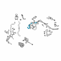 OEM 2011 Infiniti M56 Power Steering Return Hose Diagram - 49725-1MC1B