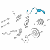 OEM 2013 Ford Taurus Front Speed Sensor Diagram - DG1Z-2C204-C