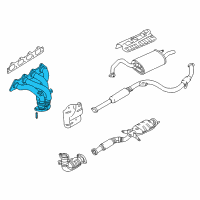 OEM 2003 Chrysler Sebring Exhaust Manifold Diagram - MR597478