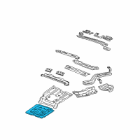 OEM Ford Explorer Center Floor Pan Diagram - 8L2Z-7811160-A