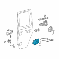 OEM 2021 Jeep Gladiator Handle-Inside Release Diagram - 68282334AD