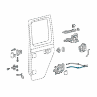 OEM 2021 Jeep Wrangler Cable-Inside Lock Cable Diagram - 68301957AA