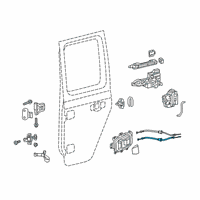 OEM Jeep Gladiator Cable-Inside Lock Cable Diagram - 68301957AA