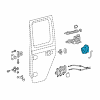 OEM 2022 Jeep Gladiator Rear Door Latch Right Diagram - 68282960AA