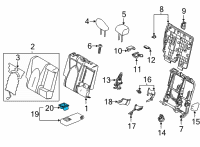 OEM 2020 Toyota Highlander Cup Holder Diagram - 72806-0R040-B0