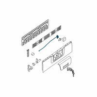 OEM 2014 Nissan Frontier Lock Assembly-Rear Gate,Right Diagram - 90502-ZP50A