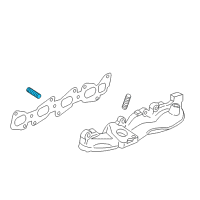 OEM Chevrolet Exhaust Manifold Stud Diagram - 55566152