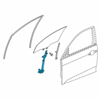 OEM Honda Insight Regulator Assembly, Right Front Door Diagram - 72210-TBA-A01