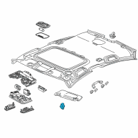 OEM 2017 Acura ILX Holder Assembly, Sunvisor (Sandstorm) Diagram - 88217-TR0-A01ZJ