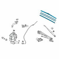 OEM 2022 Lexus ES250 Front Wiper Blade Assembly, Right Diagram - 85212-06240