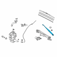 OEM 2020 Lexus ES350 Front Wiper Arm, Right Diagram - 85211-06240