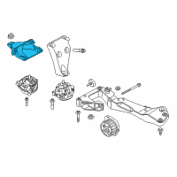 OEM 2016 BMW 428i xDrive Gran Coupe Engine Mount Bracket Right Diagram - 22-11-6-857-560