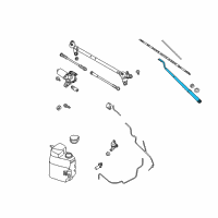 OEM Nissan Titan Windshield Wiper Arm Assembly Diagram - 28881-7S000