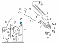 OEM 2021 Kia Telluride Cap-W/SHLD Washer Rs Diagram - 98623G6000