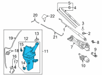 OEM 2022 Hyundai Ioniq 5 RESERVOIR ASSY-W/SHLD WASHER Diagram - 98611-GI100