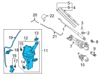 OEM 2022 Hyundai Ioniq 5 RESERVOIR & PUMP ASSY-WASHER Diagram - 98610-GI100