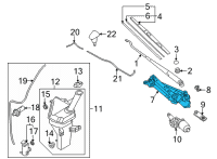 OEM Hyundai Ioniq 5 LINKAGE ASSY-WINDSHIELD WIPER Diagram - 98120-GI000