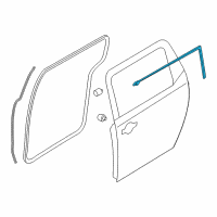 OEM 2018 Kia Sedona WEATHERSTRIP Assembly-Rear Door Upper Diagram - 83160A9000