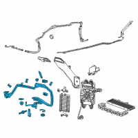 OEM 2018 Chevrolet Corvette Cooler Pipe Diagram - 23488084