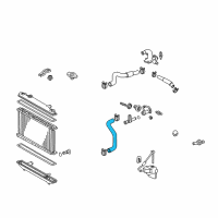 OEM 2001 Toyota Highlander Lower Hose Diagram - 16572-20070