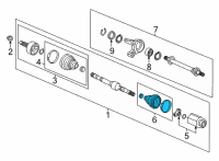 OEM 2016 Honda Civic Bootset, Inboard Diagram - 44017-TBC-306