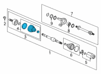 OEM 2022 Honda Civic Boot Set, Outboard Diagram - 44018-TET-H01