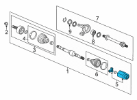 OEM 2019 Honda Civic Joint, Inboard Diagram - 44310-T7B-N00