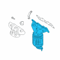 OEM 2016 Kia Cadenza Exhaust Manifold Catalytic Assembly, Left Diagram - 285103CCI0