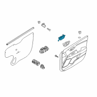 OEM 2018 Kia Rio Door Inside Handle Assembly Diagram - 82610H8000LEF