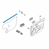 OEM 2018 Kia Rio WEATHERSTRIP-Front Door Belt Inside Diagram - 82231H8000