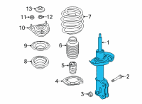 OEM 2019 Kia Niro EV Front Strut Assembly Kit, Left Diagram - 54651Q4010